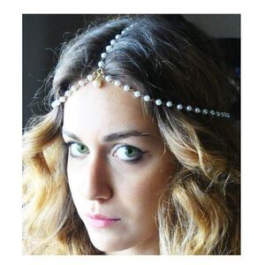 Wedding Layered Headbands Bridal Beads Hair Jewelry Fashion Peals Head
